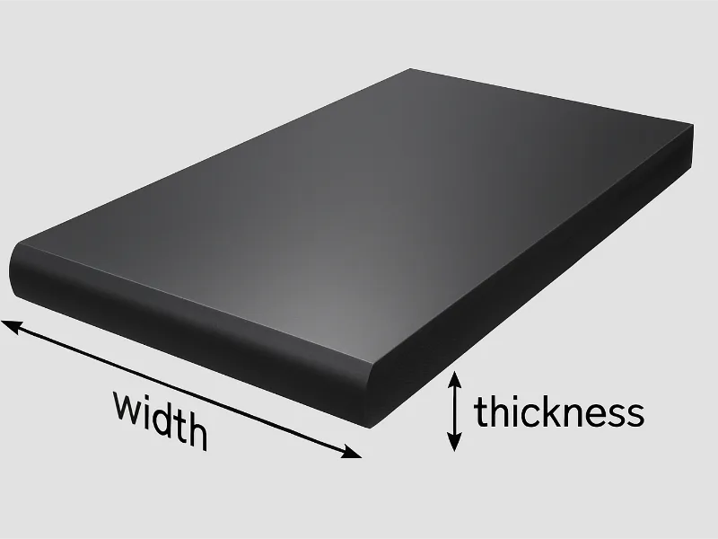 Rubber conveyor belt width and thickness