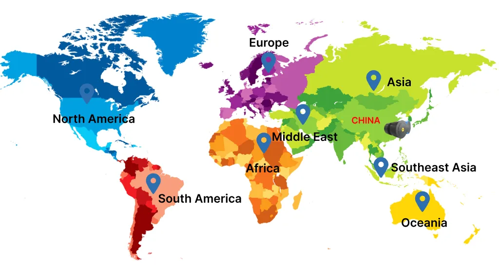 tiantie's sales network extends to more than 60 countries worldwide.Including North America, South America, the Middle East, Europe, Africa, Southeast Asia, and Oceania.