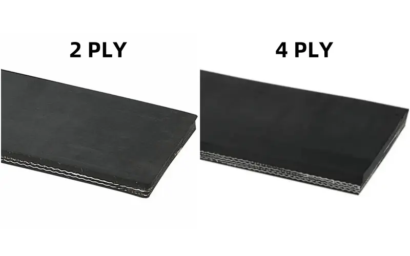2ply conveyor belt vs 4 ply conveyor belt