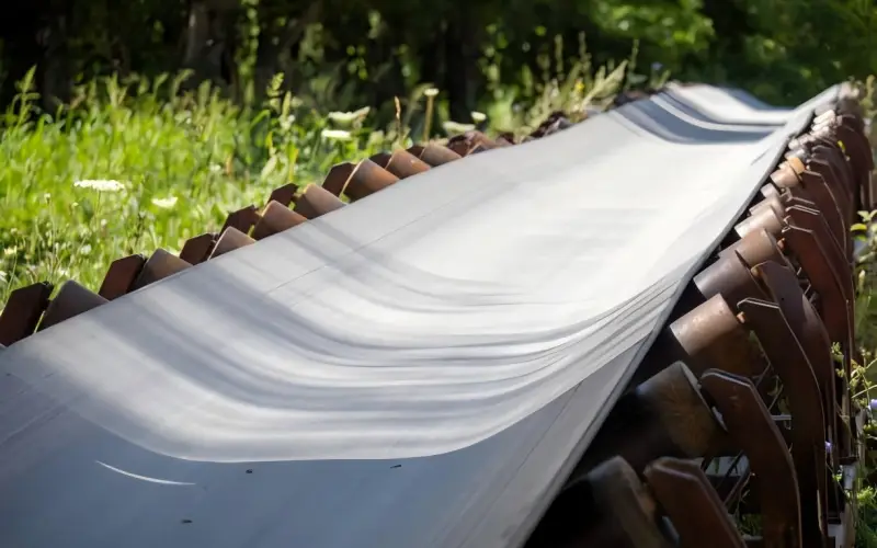 2.Neoprene Rubber Conveyor Belt exposed to the sun