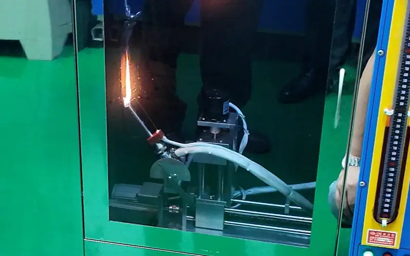 Flame retardant tape methane combustion test