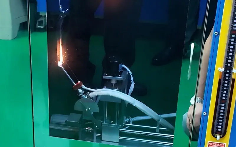 7.flame resistant conveyor belt test