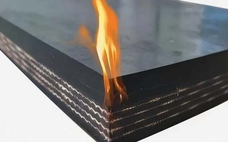fire is on flame Resistant Rubber Conveyor Belt