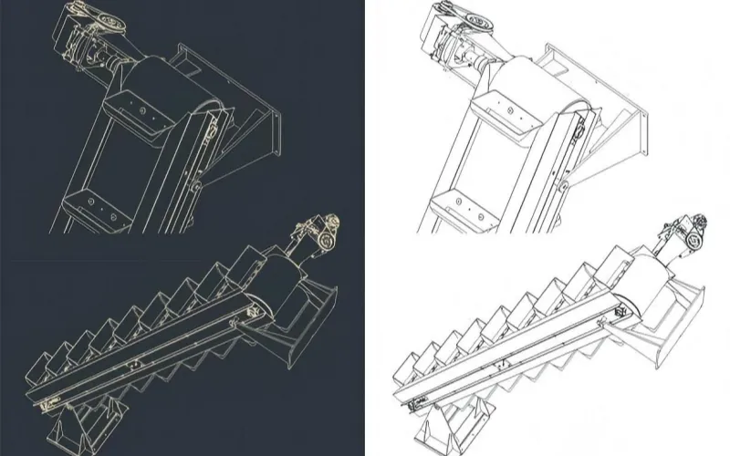 2.3 Bucket elevator conveyor belt design pic