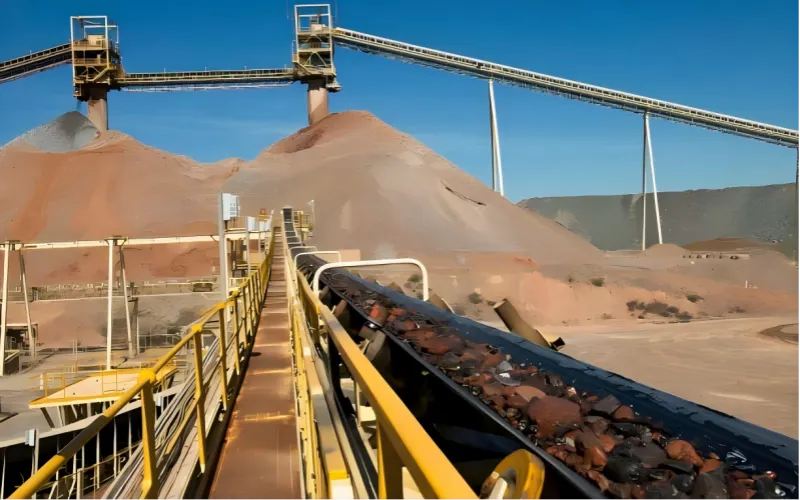 1.ore conveyor belt view
