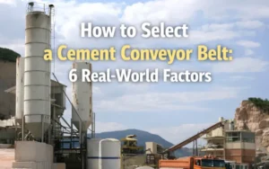 how to select a cement conveyor belt 6 real-world factors