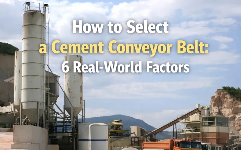 how to select a cement conveyor belt 6 real-world factors