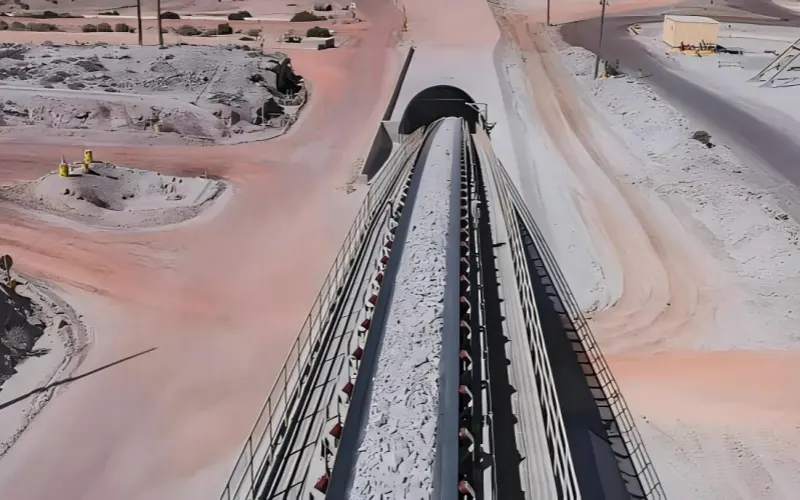 Mineral conveyor belts