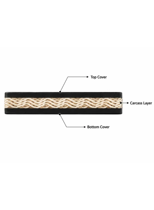 Solid woven conveyor belt construction