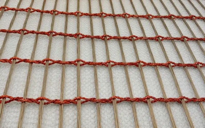 Polyester Warp with Brass-Coated Steel Wire Weft