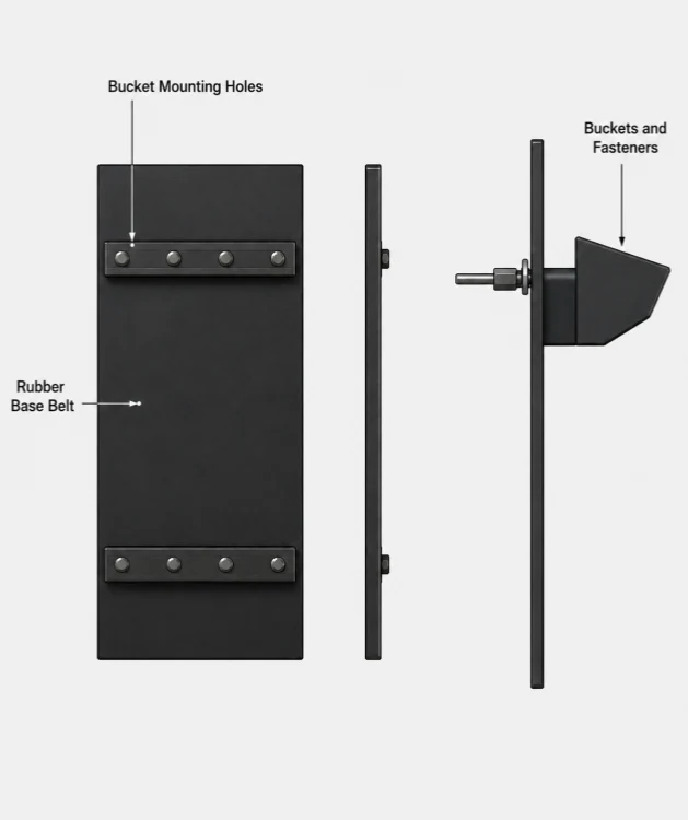 bucket Elevator belt structure
