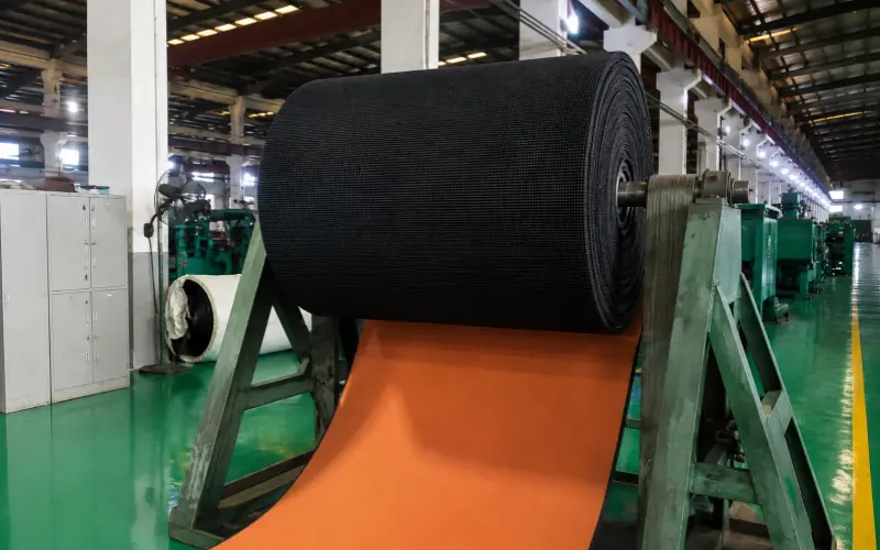 rough top conveyor belt bottom structure