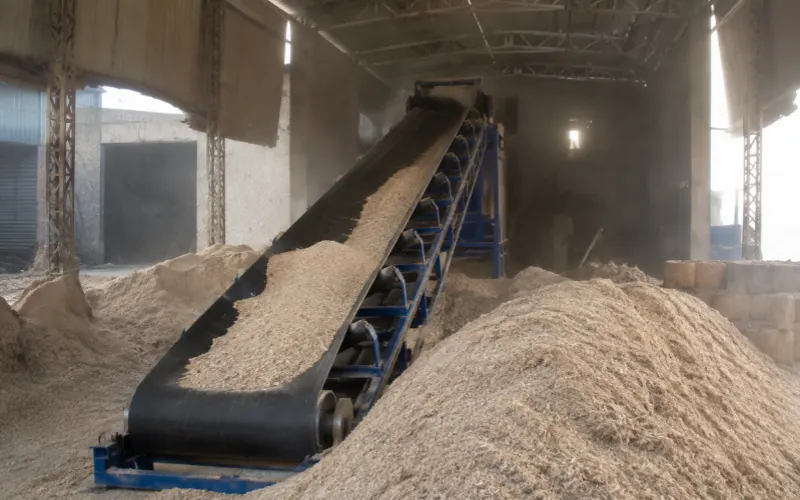 Wood Dust Handling anti-static conveyor belt