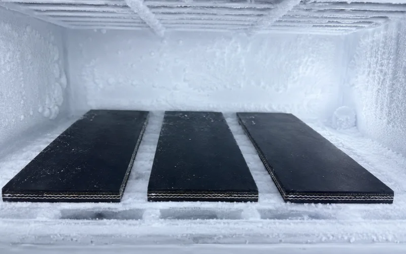 2.5 cold resistant conveyor belt test