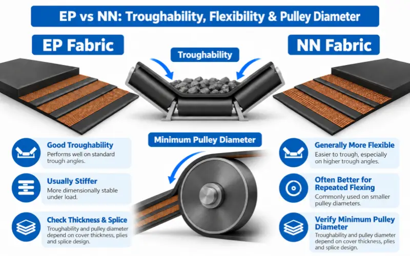 3.5 ep-vs-nn-conveyor-belt-troughability-flexibility-pulley-diameter