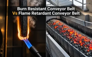 burn resistant conveyoir belt vs flame resistant conveyor belt feature image