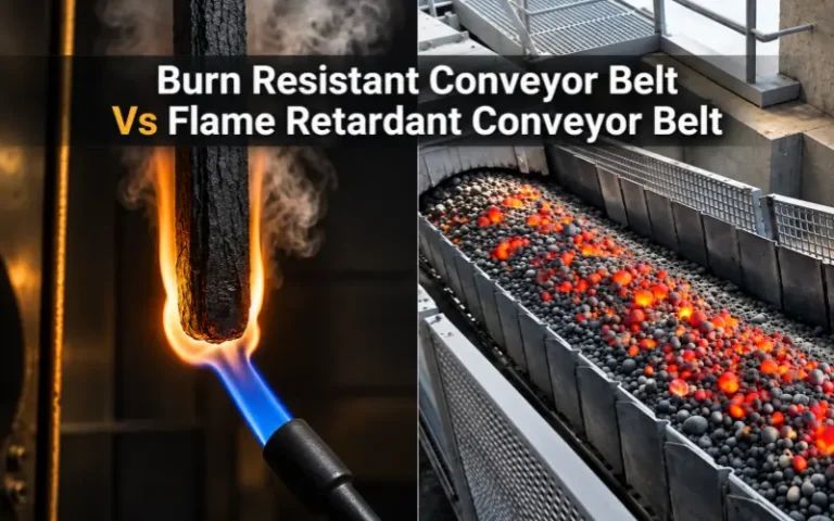 burn resistant conveyoir belt vs flame resistant conveyor belt feature image
